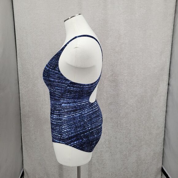 Speedo Blue One Piece Swimsuit Women's Plus Size 16 - Picture 3 of 12